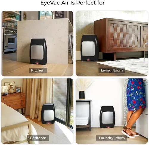 Miniatura 6 de EyeVac Air - Purificador de aire HEPA 2 en 1 y recogedor automático de vacío sin contacto, ultra rápido y potente, cubre 600 pies cuadrados
