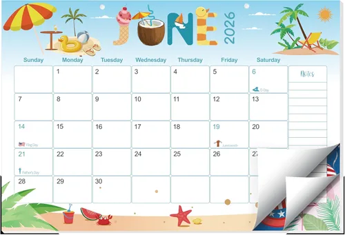 Guasslee Calendario de escritorio 2026-2027, calendario escolar de 19 meses, junio de 2026 a diciembre de 2027, planificador de escritorio mensual