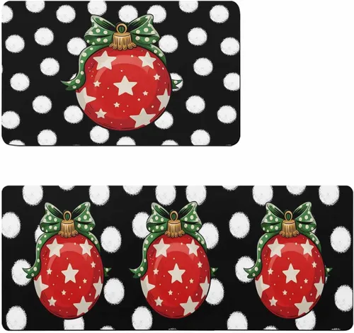 Tapete de baño de Navidad con luces rojas para bañera, antideslizante, de secado rápido y absorbente, tierra de diatomeas, ducha, fregadero,