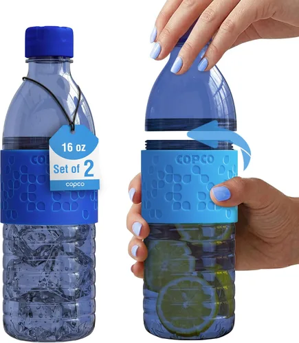 Miniatura 9 de Copco Hydra - Botella de agua de 16.9 onzas, juego de 2, a prueba de fugas, sin BPA, de tritán, apta para lavavajillas, cuerpo abierto para hielo