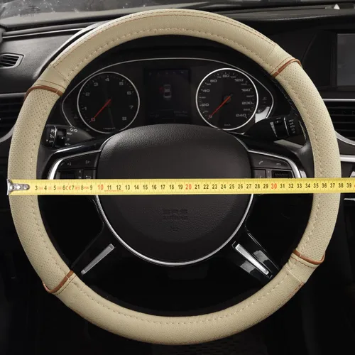 Miniatura 6 de CAR PASS cobertor de volante de piel de lujo de línea de conducción universal, Beige