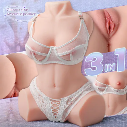 Miniatura 5 de Muñeca Sexual Realista Masturbador Masculino - Juguete Sexual Masculino Pechos Grandes Suaves y Glúteos Torso Sexual, Coño de Bolsillo con Textura