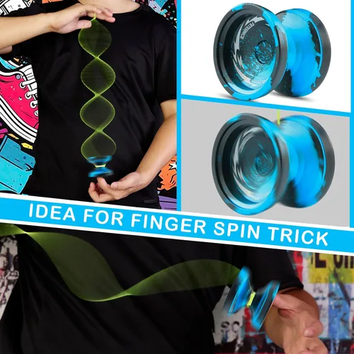 Miniatura 3 de FETESNICE Yoyo FS23 Yoyo profesional sensible para niños de 8 a 12 años, yoyo que no responde para adultos, truco de metal de doble función