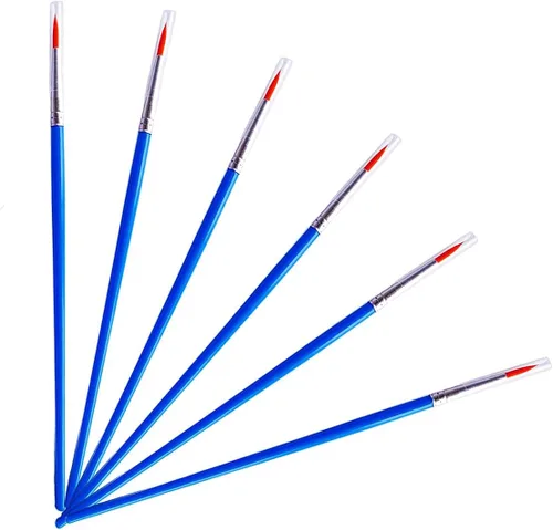Miniatura 3 de Juego de pinceles de pintura, 100 piezas de pelo de nailon de cabeza plana, pinceles de pintura para óleo acrílico, acuarela, artistas profesionales