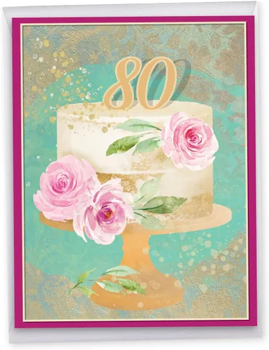 Miniatura 13 de NobleWorks - Tarjeta de felicitación de cumpleaños número 80 grande y divertida de 8.5 x 11 pulgadas con sobre (paquete de 1) grande Jumbo 80