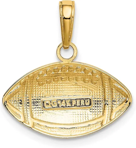 Miniatura 3 de Solid 14k Yellow Gold Football Charm - 13mm