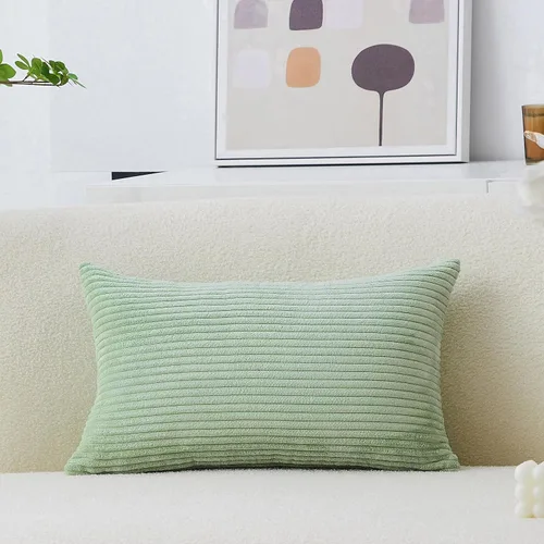 Miniatura 68 de Home Brilliant Funda de cojín decorativo amarillo mostaza 18x18 de pana acanalada suave a rayas decoración de otoño para sofá cama decoración
