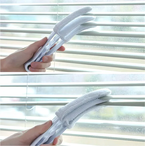 Miniatura 3 de Limpiador de persianas de ventana, 2 abrazaderas y 5 fundas extraíbles, herramienta de limpieza ideal para persianas, persianas, persianas