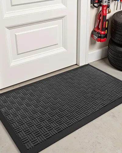 Miniatura 9 de DEXI - Tapete de puerta de entrada grande para interiores y exteriores, tapete de goma de alta resistencia para entrada y patio, resistente al agua