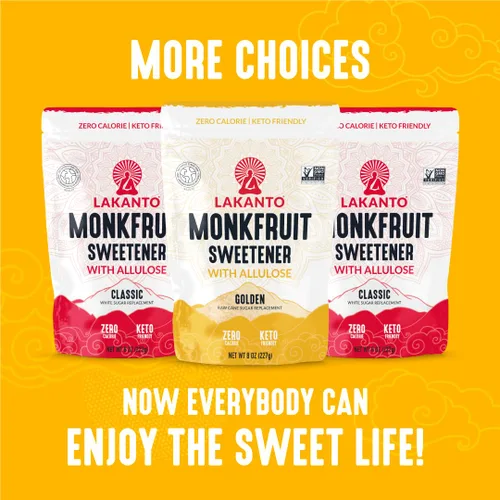 Miniatura 8 de Lakanto Golden Monk Fruit Sweetener con alulosa, sustituto de azúcar de caña cruda del extracto de fruta de monje, reemplazo de azúcar crudo