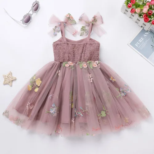 Miniatura 152 de IMEKIS Vestido de princesa de cumpleaños para niña pequeña, confeti brillante, bohemio, arco iris, pastel, sesión de fotos, traje para 1-6T