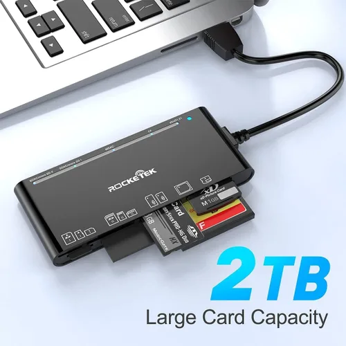 Miniatura 5 de Lector de tarjetas SD USB 3.0, lector de tarjetas de memoria múltiple 7 en 1 para SD SDXC SDHC Micro SD CF MS MMC cámara de memoria Lector
