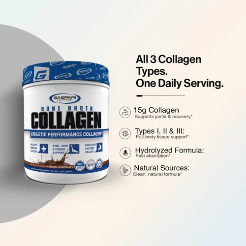Miniatura 5 de Gaspari Nutrition Caldo de huesos, colágeno de rendimiento atlético, 0.53 onzas de proteína, sin gluten, sin OMG, certificado Keto, salud intestinal