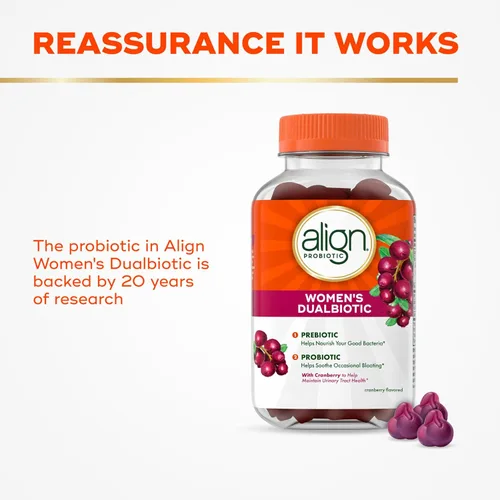 Miniatura 4 de Align Salud de la mujer, prebiótico + probiótico, con arándano para la salud femenina, ayuda a nutrir y añadir buenas bacterias para la salud
