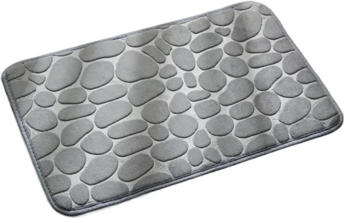 Miniatura 4 de antideslizante Alfombrilla De Baño Con Relieve De Adoquines, Alfombras De Baño Antideslizantes En Lavabo, Alfombra De Suelo Lateral De Bañera