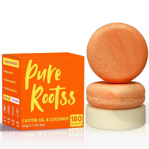 Juego de 3 barras de champú y acondicionador de aceite de ricino - Juego de 3 barras de jabón de champú sólido natural para mujeres con cabello liso