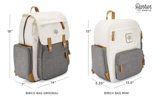 Miniatura 8 de Parker - Mochila para pañales con cremallera completa y bolsillos aislados, color crema