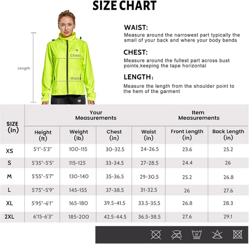 Miniatura 7 de FitsT4 - Chaquetas de ciclismo para mujer, ligeras, resistentes al viento, reflectantes, con capucha