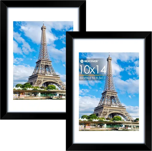 Miniatura 40 de NEXCOVER Portarretratos de 8.5 x 11 pulgadas, color negro, 10 unidades, marcos de fotos de 8.5 x 11 pulgadas con plexiglás HD inastillable, marcos