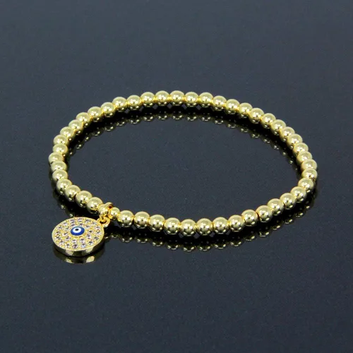 Miniatura 4 de by you Pulseras elásticas elásticas elásticas de acero inoxidable para mujeres y adolescentes con diseño de moda con diamantes de imitación de oro