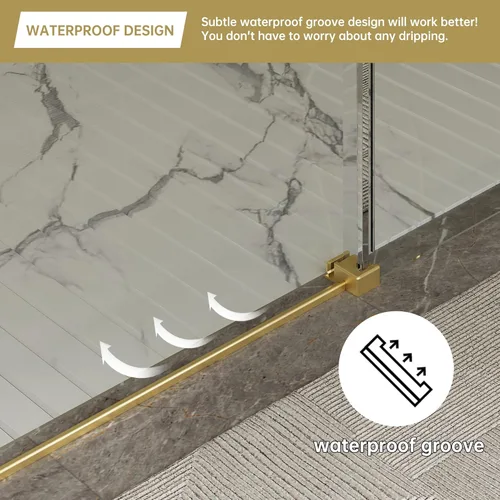 Miniatura 4 de Findepot 44-48" W x 75" H Frameless Sliding Shower Door, Shower Glass Door with 1/4" Thick Tempered Glass, Explosion-Proof Film, Easy to Clean