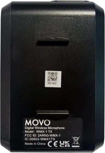 Miniatura 7 de Movo WMX-1 Sistema de micrófono inalámbrico Lavalier de 2.4 GHz compatible con cámaras DSLR, videocámaras, iPhone, teléfonos inteligentes Android