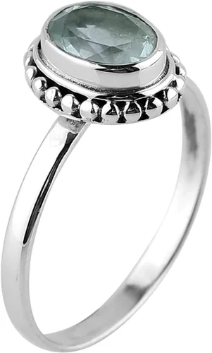 Miniatura 16 de 925 Sterling Silver Designer Ring Natural Gemstones & Brilliant Stones Handmade Bohemian Jewelry Healing Crystals Birthday Elegant Promise