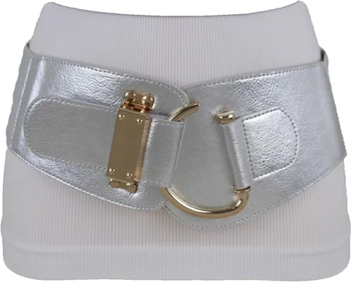Miniatura 46 de TFJ - Cinturón ancho de moda para mujer, cintura alta, hebilla de gancho de metal dorado, talla XS, S, M, L, XL