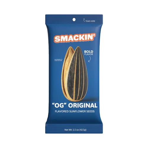 Miniatura 16 de SMACKIN' Semillas de girasol, tostadas Jumbo de lote pequeño, hechas en Estados Unidos - Canela Churro. Bolsas de 1.5oz (paquete de 36)
