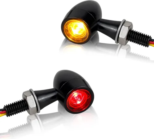 Miniatura 8 de Led Motorcycle Turn Signal Lights Universal Mini Front Blinkers Compatible with Harley Honda Suzuki Triumph Yamaha