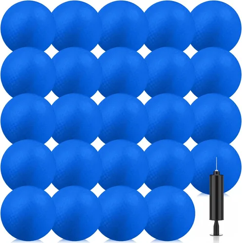 Miniatura 8 de Yunsailing Paquete de 24 bolas de Dodgeballs a granel de 6 pulgadas de operación de Navidad, bolas inflables de goma con bomba para niños y adultos