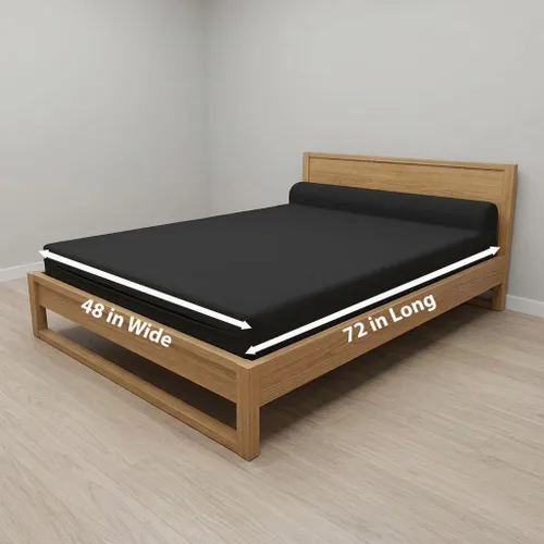 Miniatura 2 de D&D Futon Furniture. Cama plegable de espuma para silla, sofá estudio, colchón de espuma plegable para invitados (6 x 48 x 72 pulgadas, negro)