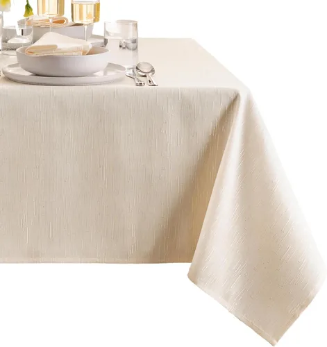 Miniatura 11 de Elrene Home Fashions - Mantel Continental de textura sólida resistente al agua, manchas y arrugas, 70 pulgadas, redondo, color gris pardo