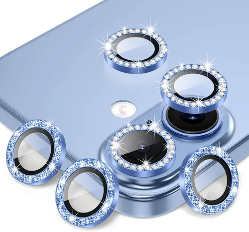 Miniatura 35 de AGVEE Paquete de 6 protectores de lente de cámara para iPhone 14 Pro de 6.1 pulgadas/14 Pro Max de 6.7 pulgadas, con diamantes brillantes y anillo