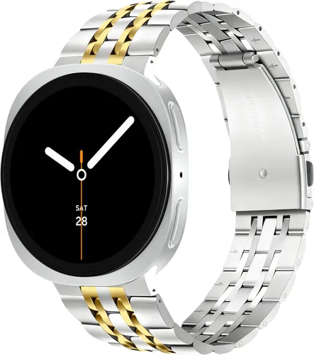 Miniatura 7 de Correas sin huecos compatibles con Samsung Galaxy Watch 8 de 1.575 pulgadas/1.732 pulgadas/Classic 1.811 pulgadas 2025, repuesto de metal de acero