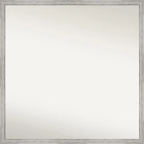 Miniatura 881 de Amanti Art Espejo de baño blanco para sobre el fregadero, 32 x 45 pulgadas, espejo de tocador rectangular blanco esbelto, marco de madera moderno