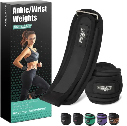Miniatura 14 de Frelaxy Pesas de Tobillo y Muñeca para Mujeres, Hombres y Niños, Cómodas y Ajustables, Juego de Pesas para Piernas y Brazos para Caminar, Gimnasio