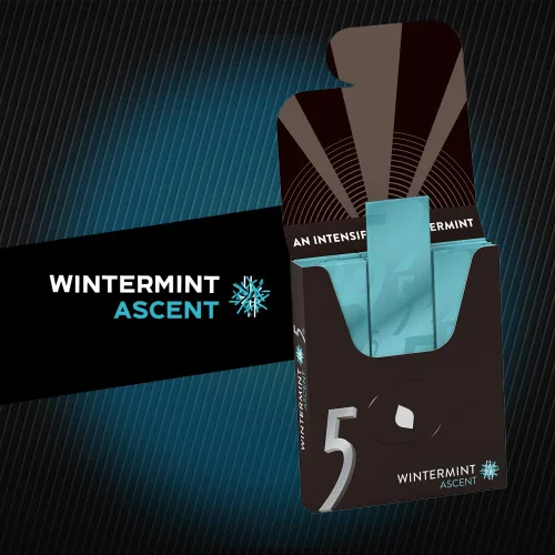 Miniatura 4 de 5 GUM Wintergreen Ascent - Goma de mascar sin azúcar a granel, caja de 15 barras (paquete de 10)