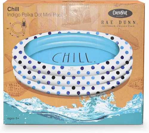 Miniatura 5 de Rae Dunn x CocoNut Float - Mini piscina de lunares índigo, tema de frío, piscina inflable para niños, gran piscina para patio trasero, fiestas
