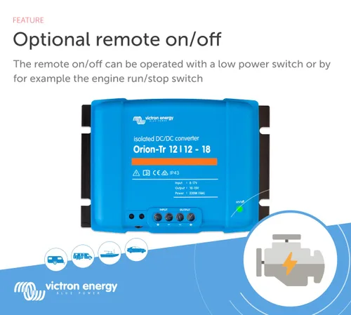 Miniatura 2 de Victron Energy Orion-Tr Convertidor de CC a CC - 12/12-Voltios 18 Amperios 220-Vatios - Protección IP43 - para Sistemas de Batería Dual - Aislado