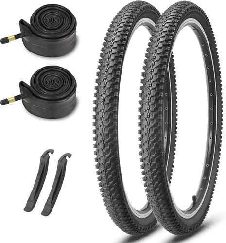 Miniatura 15 de MOHEGIA Llantas de bicicleta de montaña – 20/24/26/27.5 pulgadas plegables de repuesto de neumáticos de bicicleta MTB, cuentas de acero todo terreno