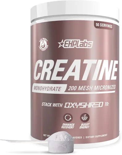 EHP Labs CREA-8 Creatine Monohydrate Powder - Polvo de creatina sin sabor para crecimiento muscular, mayor fuerza, mayor producción de energía y