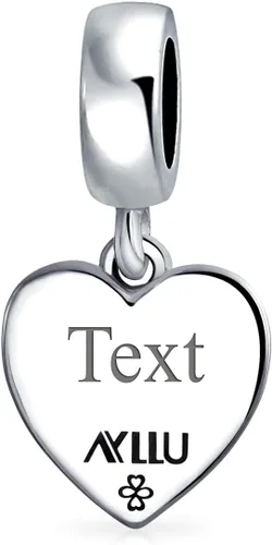 Miniatura 4 de Bling Jewelry Unisex .925 Sterling Silver Inspiration LGBTQ Rights Symbol Rainbow Yin Yang Circle Disc Tag Heart Dangle Bead Charm Personalized