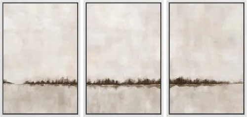 Miniatura 21 de SIGNWIN Lienzo enmarcado para pared, juego de arte tranquilo con reflejo de lago, acuarela, montaña y agua, ilustraciones modernas, arte abstracto