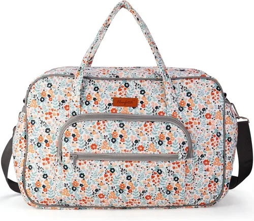 Miniatura 4 de Organizador de almacenamiento de hilo, bolsa cruzada de punto, bolsa grande de ganchillo para llevar proyectos, agujas de tejer, ganchos de Azul