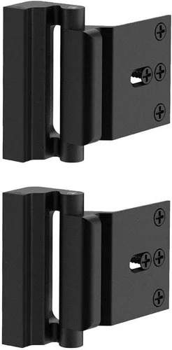 Paquete de 2 cerraduras de refuerzo de puerta con 8 tornillos, cerradura de puerta de seguridad para el hogar para niños pequeños, cerradura de