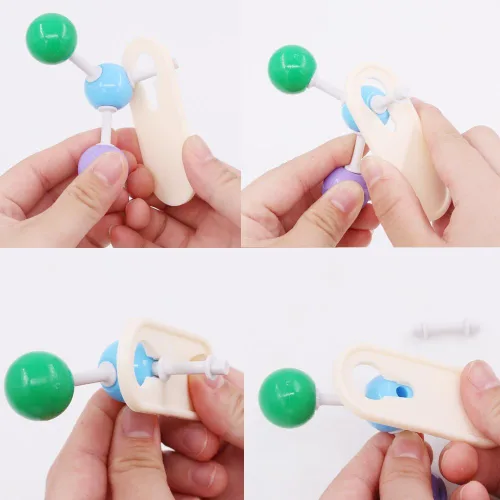 Miniatura 6 de Swpeet Kit de modelo molecular de 178 piezas para profesor de modelo molecular inorgánico y orgánico y 16 años y más adolescentes, 69 átomos, 30
