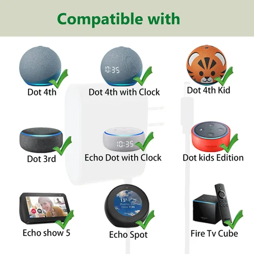 Miniatura 3 de Adaptador de corriente de 15 W para Echo Dot de 3ª generación, Echo Dot (3ª/4ª generación) con reloj, Echo Dot Kids Edition, Echo Show 5, Echo Spot