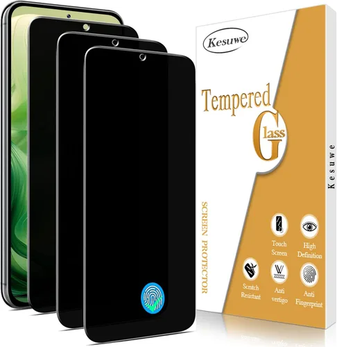 Miniatura 17 de Paquete de 3 protectores de pantalla de privacidad para Samsung Galaxy S23 5G, película de vidrio templado privado antiespía, compatible