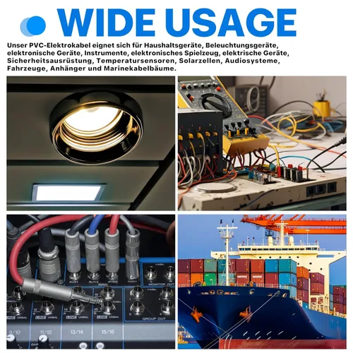 Miniatura 7 de Cable eléctrico 4 AWG calibre 4 UL1015, longitud de 19.7 pies (9.84 pies negro y 9.84 pies rojo), cable de cobre estañado, adecuado para sistemas